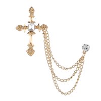 Ioensy - Broche Pin De Solapa Cadena Clips De Corbata Pin De Cuello Para Mujeres Hombres Accesorios De Esmoquin Estilo A