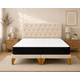 thumbnail image 2 of Cama Europea 2 Plazas Capitoné Beige Lino Premium con Colchón | Base Dividida y Respaldo Alto, 2 of 10