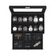 thumbnail image 1 of Organizador de joyas para relojes Kukikan, 12 ranuras y 2 capas con cierre, 1 of 7