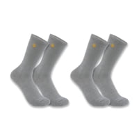 Calcetines Carhartt Force Midweight Crew Para Hombre, Paquete De 2, Color Gris