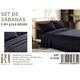 thumbnail image 1 of Set De Sabanas King Color Negro 200 Hilos + 2 Funda De Almohada, 1 of 2