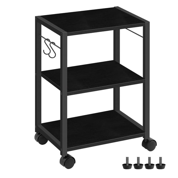 Soporte para impresora MAHANCRIS 42x28x60 cm, 3 niveles con ruedas
