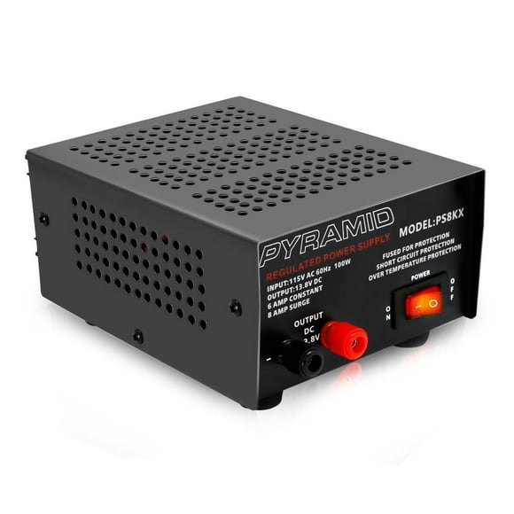 Fuente de alimentación de sobremesa Pyramid PS8KX 6A 13.8V DC 115V AC 100W