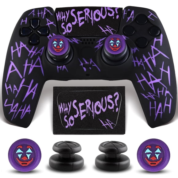 Kit de Silicona Antideslizante SoAegis Purple HAHA para Controlador de PS5
