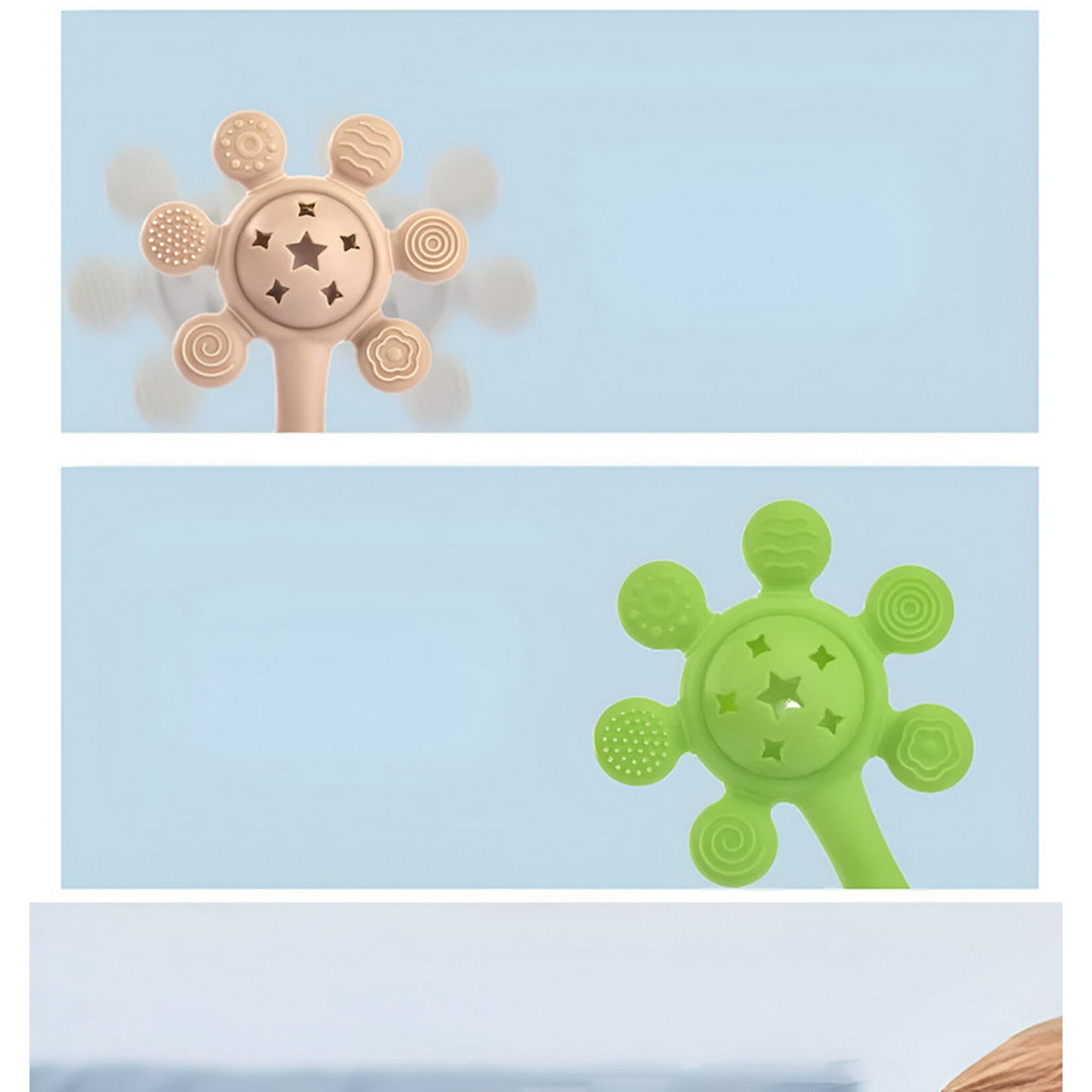 Genérico - Set 4 Mordedor Rueda Fortuna Dentición Agarre Colorido Lau