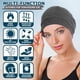 thumbnail image 4 of Gorro ligero de algodón Skull Caps Headshion, paquete de 2 unidades, negro y gris, 4 of 8