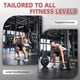 thumbnail image 5 of Set de discos de pesas Fitvids con barra olímpica de 7 pies, 147,5 kg, 5 of 6