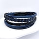thumbnail image 3 of Pulsera Hombre Ecocuero, 5 Tiras, Cierre Magnetico, Regalo Azul Oscuro 8 Cm 22 Cm, 3 of 5