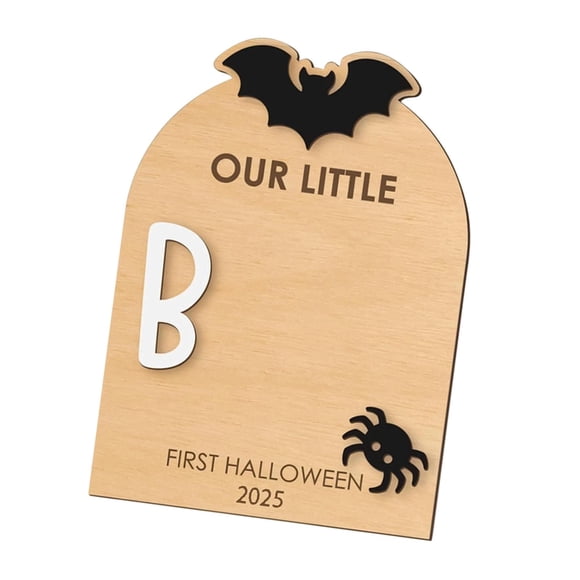 Placa Decorativa Para La Primera Huella De Halloween Del Bebé, Ideal Para Decorar La Habitación De Los Niños.