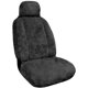 thumbnail image 1 of Funda de asiento de coche Eurow Easy-Install de piel de oveja de felpa gris, 1 of 6