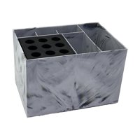 Ioensy - Organizador De Salón, Clips, Cepillo, Caja De Herramientas De Corte De Pelo Para Baño, Hotel, Oficina, Patrón De Mármol Claro