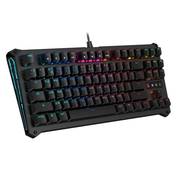 Teclado gamer Bloody B930 TKL con interruptores ópticos y retroiluminación RGB