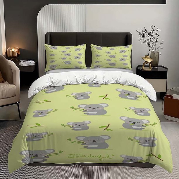Koala Bear Pattern Bedding Set Soft and Comfortable Bedding Set Suitable for All Seasons