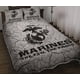 thumbnail image 1 of US Marine Corps The Few The Proud Quilt Duvet Cover Set Double Bed Linen 3-Piece Bedding Set, 1 of 5