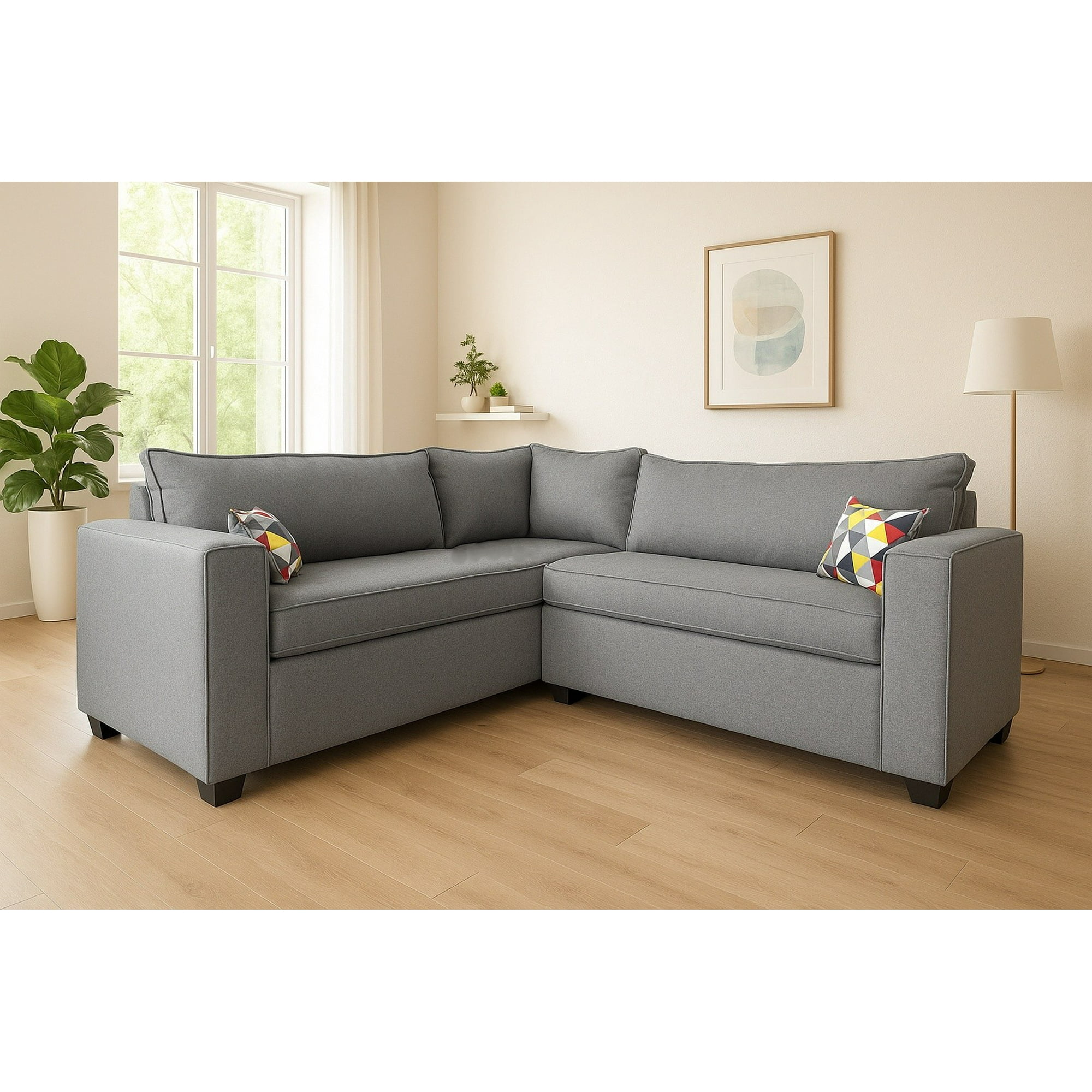 Mexx Muebles - Sofa Seccional Tulum 5 Cuerpos Tela Gris