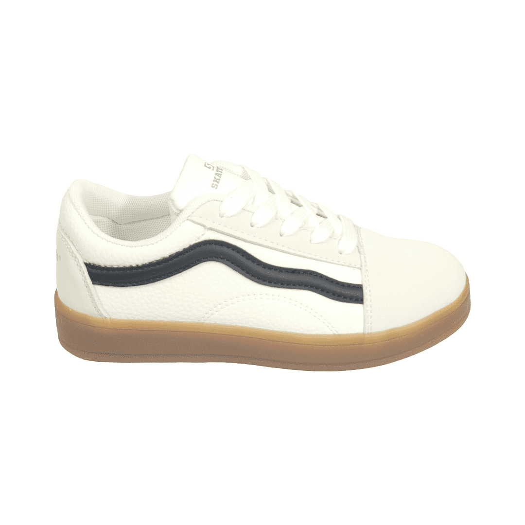 Zapatillas Urbanas Skaters Blanco Infantil 804-0131 - Talla 34