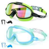 Gafas De Natación Seago, Antivaho, Antiuv, Amplia Visión, Para Niños De 3 A 15 Años, Paquete De 2