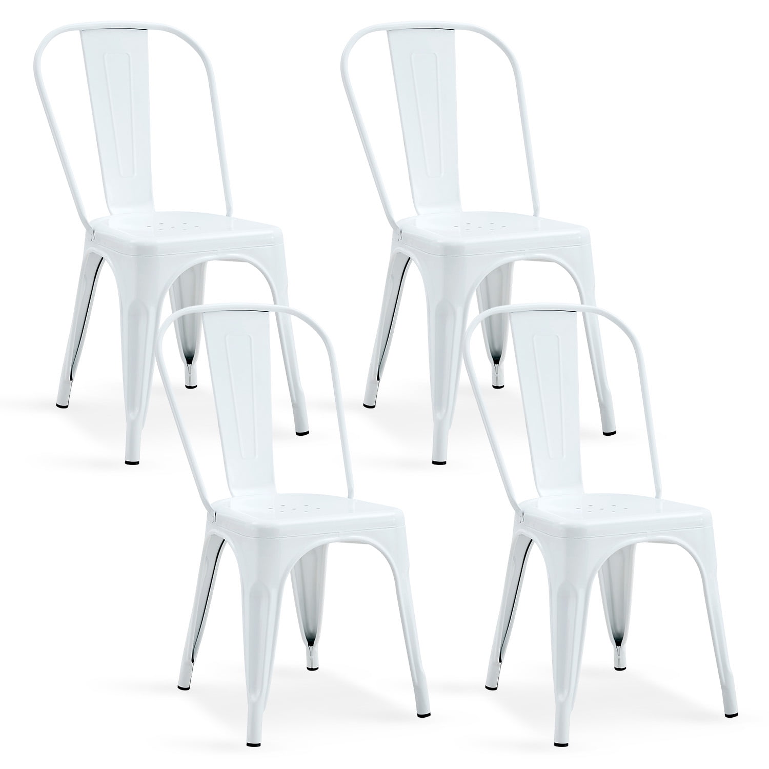 Novahus - Pack De 4 Silla Metal Tolix Blanco