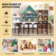 thumbnail image 2 of Juego de 4 bancos apilables de madera bentwood Giantex para aula, color café, 2 of 9