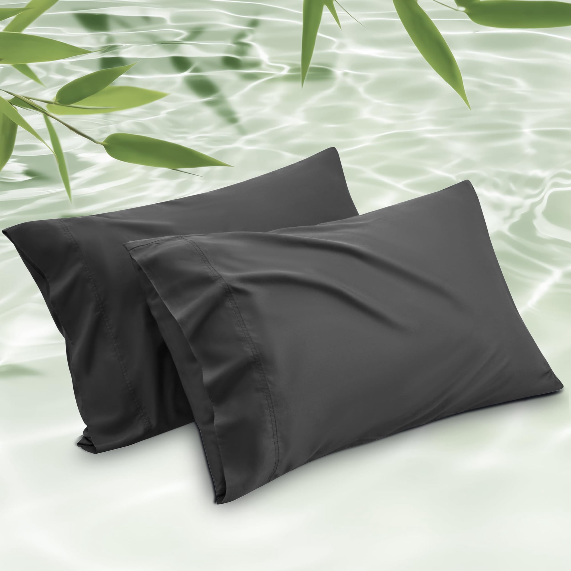 U By Bedsure - Juego De 2 Fundas De Almohada Bedsure Cooling Queen Size Color Negro