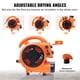 thumbnail image 3 of VEVOR Air Mover, 1/4 HP 1000 CFM Carpet Dryer for Cooling and Ventilating, Portable Floor Blower Fan with 4 Blowing Angles and Time Function, for Janitorial, Home, Commercial Use, ETL Certified, 3 of 3