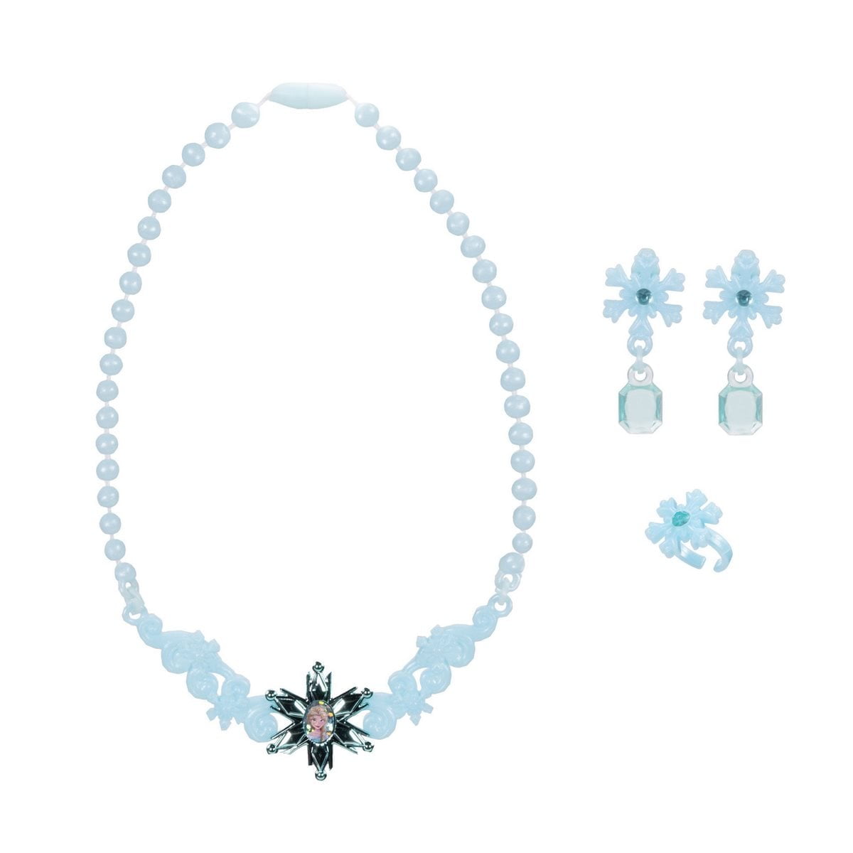 Set De Collar Y Aros Princesas De Disney - Elsa