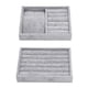 thumbnail image 5 of 2 Estilos Estuche De Terciopelo Gris Apilable Para Exhibición De Joyería Para Anillos De Collar, 5 of 6