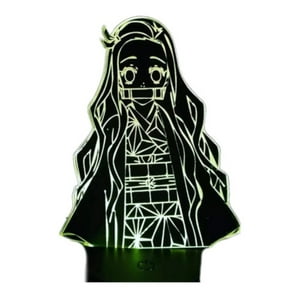 Lelumania - Lampara Ilusion 3D Nezuko De 7 Colores, Base Touch