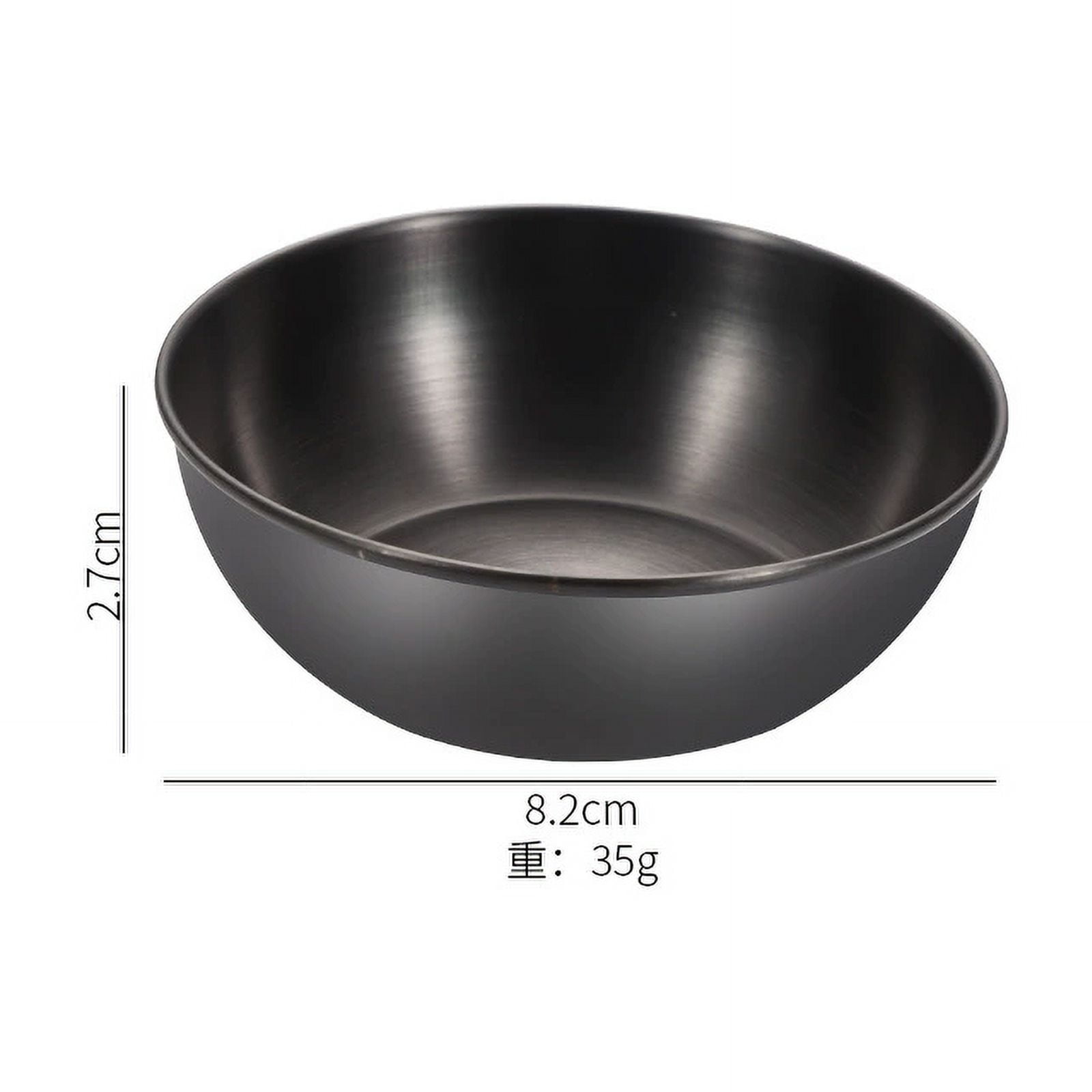 Xmhytop 2 Platos Para Condimentos De Acero Inoxidable - Color Negro, Tamaño 8.2x2.7 Cm, Juego Ideal Para Salsas