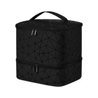 Magideal - Estuche Organizador De Esmalte De Uñas De Viaje Bolsa De Almacenamiento Resistente De Doble Capa 24X20X24Cm Compartimento Superior E Inferior Portátil