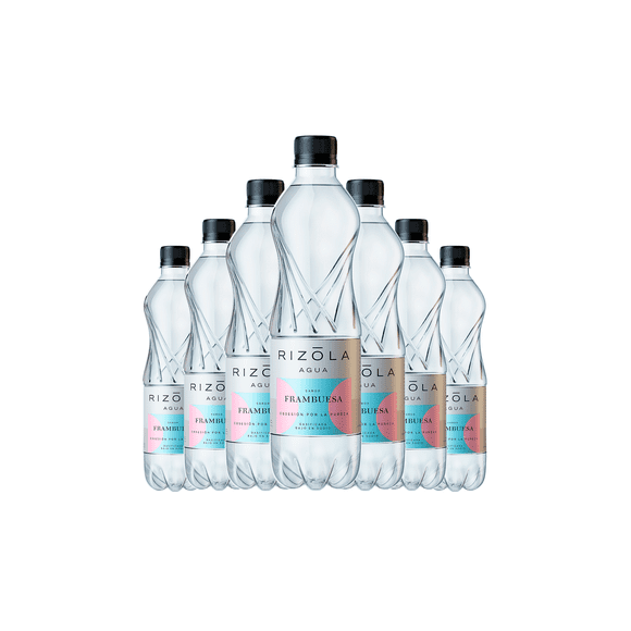 Agua Con Gas Rizola Sabor Frambuesa 500ml Pack X6 Unidades