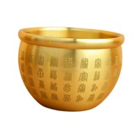 Magideal - Latón Feng Shui Tazón Chino Tradicional Fortuna Estatua Escultura Popular Tesoro Tazón Para El Hogar Adorno Regalo De , 7Cmx4.7Cm
