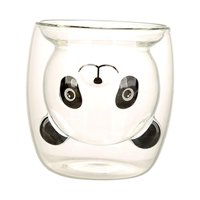 Magideal - Taza De Café Con Aislamiento De Doble Pared, Vajilla Decorativa, Panda De Dibujos Animados, Taza De Cristal De Doble Capa Para Té, San Valentín, Cumpl