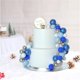 thumbnail image 3 of Bola de espuma para cumpleaños HQKJGSYX para decoración de tartas, 50 unidades, azul y verde, 3 of 6