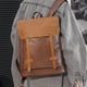 thumbnail image 5 of Mochila unisex cuero PU con broches y correas frontales, 5 of 6