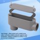 thumbnail image 2 of Cuerpo de conduit PVC rígido tipo LB de 3/4 pulgada, paquete de 4, CKVIHAV, gris, 2 of 7