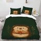 thumbnail image 1 of 3pcss Cartoon Hedgehog Holding Flower Printed Duvet Cover Set Themed Bedding 3pcss Set Duvet Cover Pillowcase Set, 1 of 1