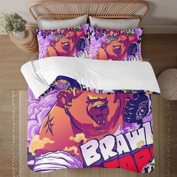 BRAWL STARS Soft 3D Printed Duvet Cover Bedding Set with Comforter Cover 3 Piece Set