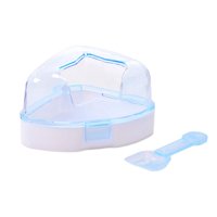 Magideal - Baño De Arena Para Hámster Caja De Arena Para Hámster Baño Desmontable Transparente Fácil Limpieza Baño Sala De Arena Inodoro Bañera Para Suministros Azul