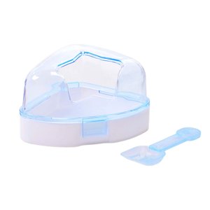 Magideal - Baño De Arena Para Hámster Caja De Arena Para Hámster Baño Desmontable Transparente Fácil Limpieza Baño Sala De Arena Inodoro Bañera Para Suministros Azul