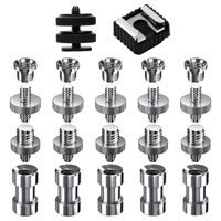 Magideal - Kit De Tornillos Para Cámara De 22 Piezas, Montura De Zapata Para Flash De 1/4"" 3/8"", Adaptador De Tornillo Para , Para Soporte De Lámpara, Cámara,
