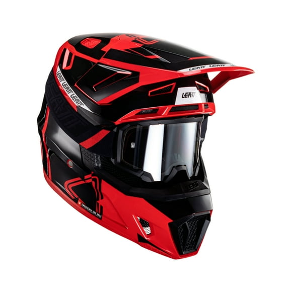 Kit Leatt Casco Con Antiparra Moto 7.5 V24 Rojo XXL