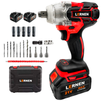 Lernen - Llave De Impacto 1/2 Con 2 Baterías Y Accesorios