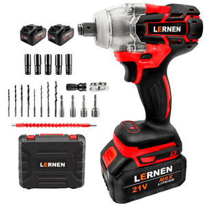 Lernen - Llave De Impacto 1/2 Con 2 Baterías Y Accesorios