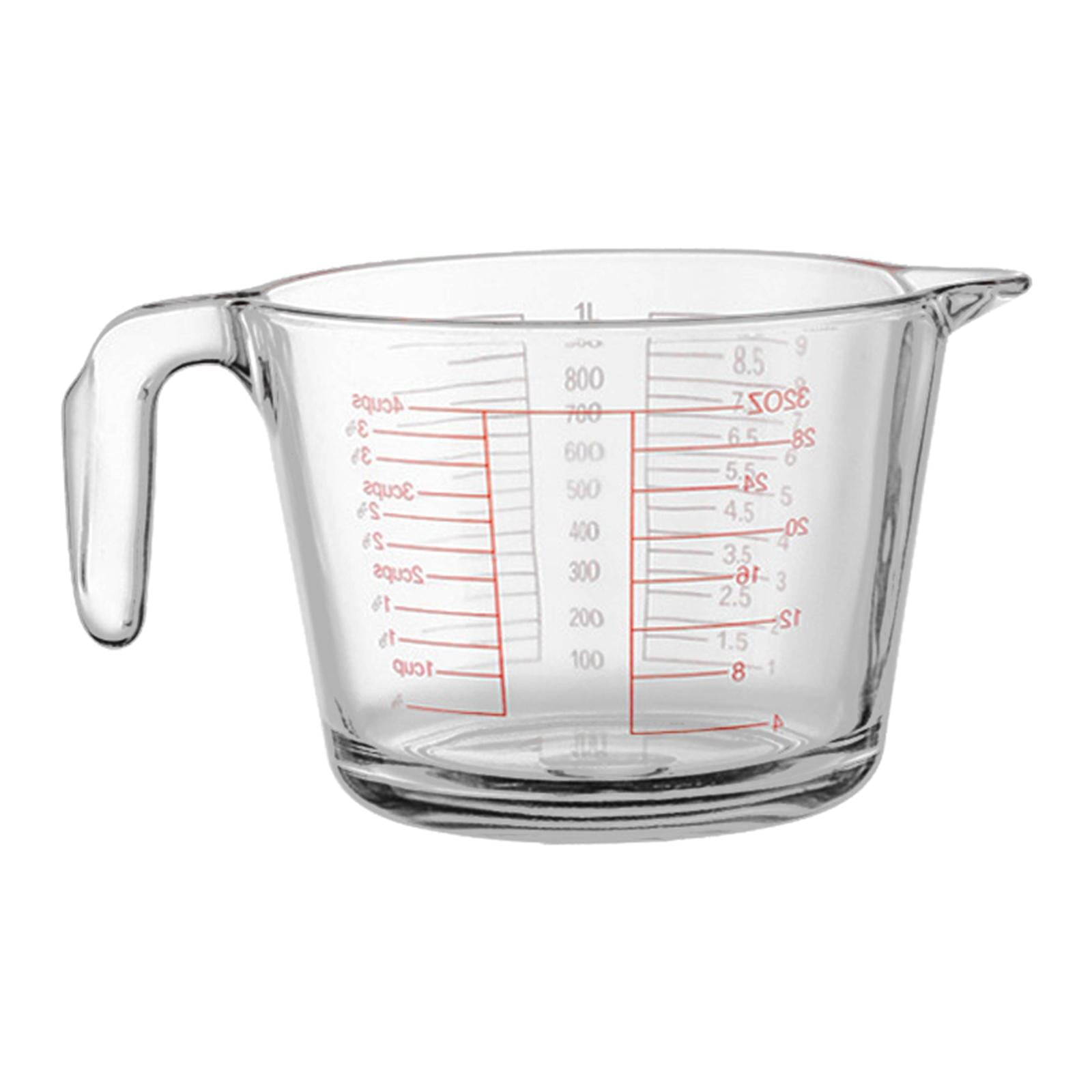 Ioensy - Taza Medidora De Vidrio Resistente Al Calor, Boquilla Transparente Para Barra, Cocina Casera, 21x13.5x11cm