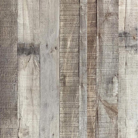 Papel Tapiz Vintage de Madera Rústica Qianglive, Autoadhesivo, Textura de Madera Desgastada, Vinilo para Estantes y Paneles de Pared, 44 cm × 305 cm