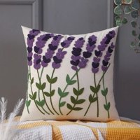 Homestore - Cojín Bordado 45X45 Cm Lavanda