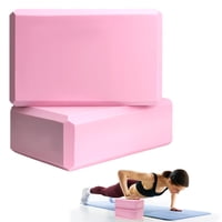 Yoga Blocks Septo (Espuma, 9 X 15 X 23 Cm, 2 Unidades, Para Pilates), Color Rosa