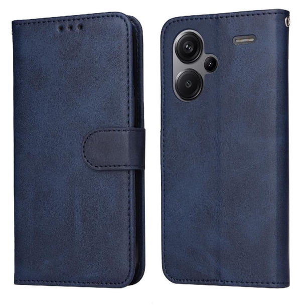 Funda Billetera para Xiaomi Redmi Note 13 Pro Plus 5G con Porta Tarjetas y Soporte Ajustable Azul