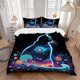thumbnail image 1 of Anime Cat Bedding - Includes One Quilt Cover and Two Pillowcases (No Core) - Festival Gift Home Decor Bedroom and Guest Room Decoration - Polyester Fabric.J007, 1 of 1